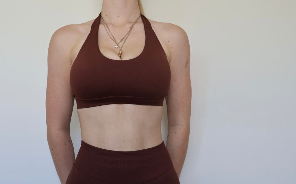 Form & Flow Halter crop - Brown