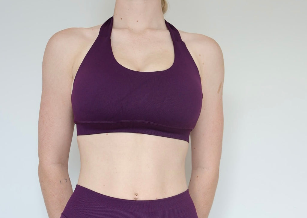 Form & Flow Halter Crop - Vineyard Purple