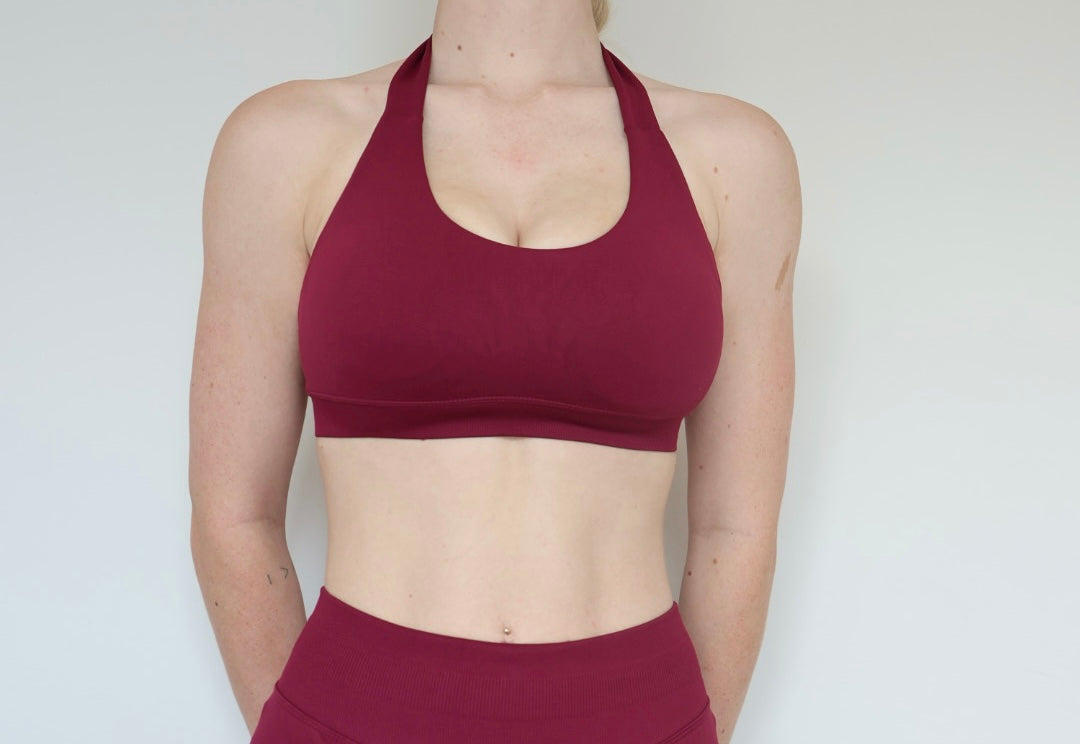 Form & Flow halter crop - Winterberry