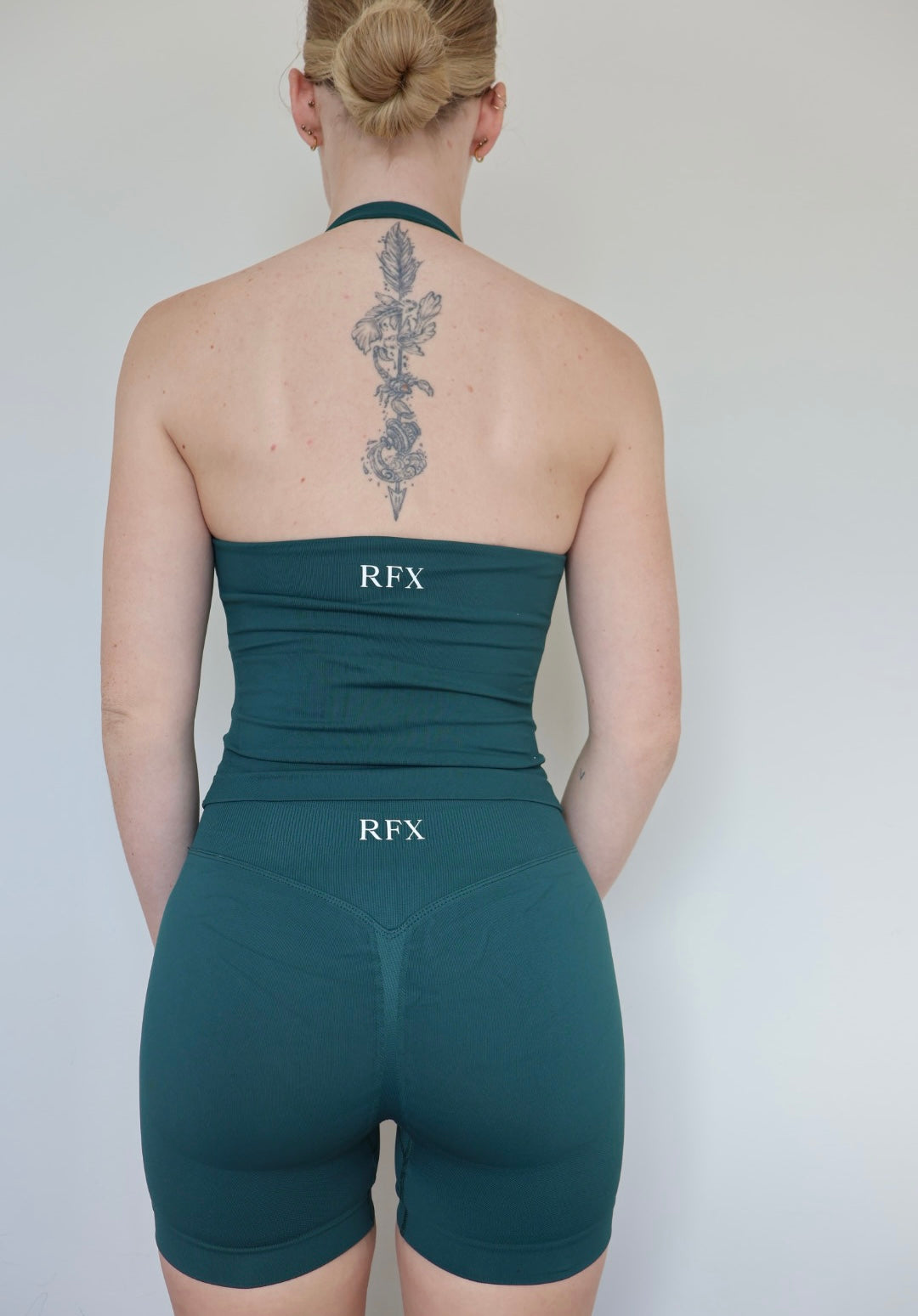 Form & Flow halter Tank - emerald ￼