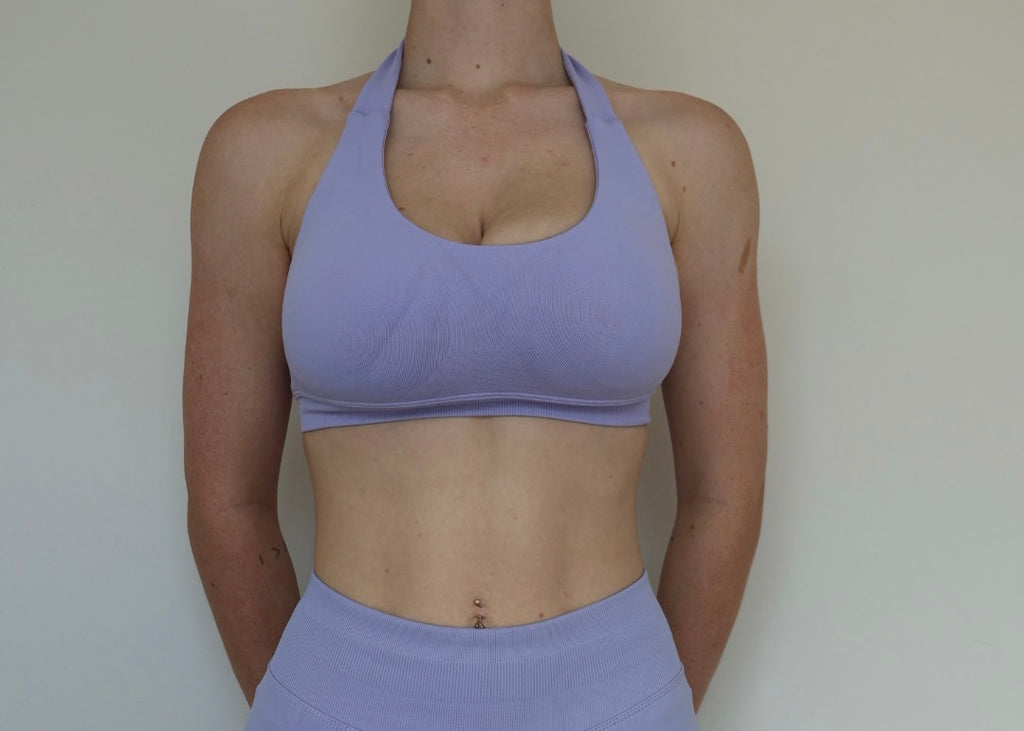 Form & Flow Halter Crop - Lavender Petal