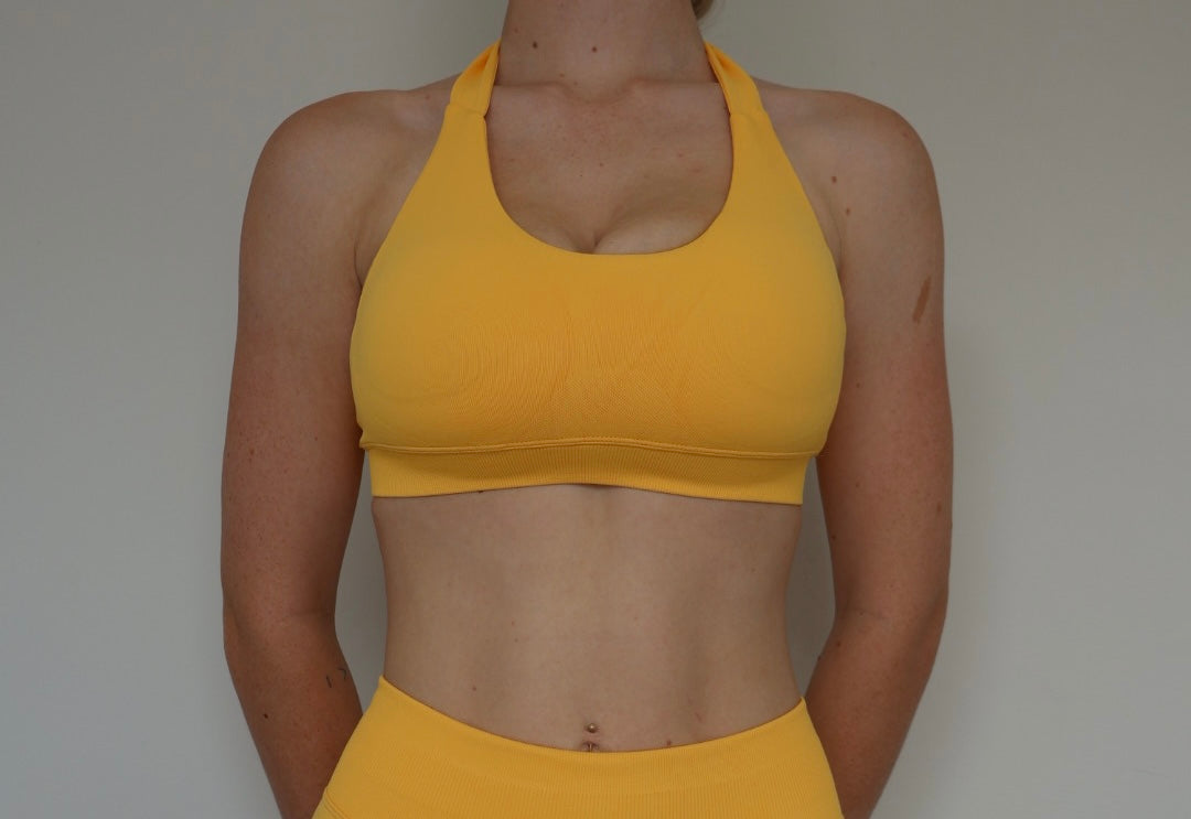 Form & Flow Halter Crop - Sunset