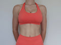 Form & Flow Halter Crop - Coral Coast